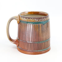 Flat bottom mug, soda fired