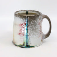 Flat bottom mug, soda fired