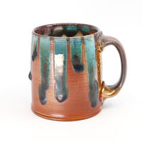 Flat bottom mug, soda fired