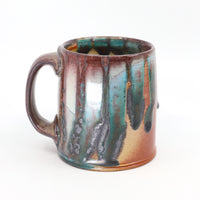 Flat bottom mug, soda fired