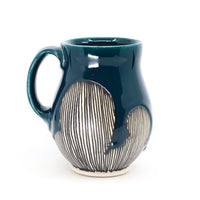 Belly mug in peacock