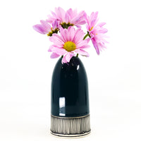 Bud vase in peacock