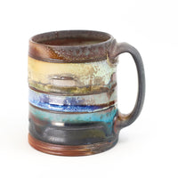 Flat bottom, soda fired mug