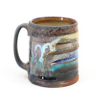 Flat bottom, soda fired mug