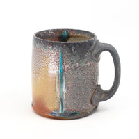 Flat bottom, soda fired mug