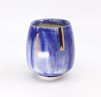 Five o'clock cocktail cup in blue and gold