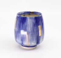 Five o'clock cocktail cup in blue and gold