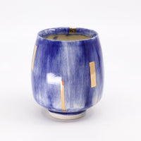 Five o'clock cocktail cup in blue and gold