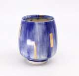 Five o'clock cocktail cup in blue and gold