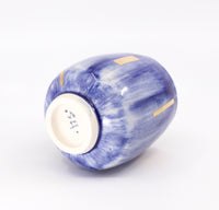 Five o'clock cocktail cup in blue and gold