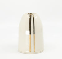 Bud vase in snow white and gold