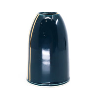 Bud vase in peacock and gold