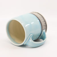 Flat bottom mug in Sky