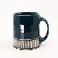 Flat bottom mug in Peacock