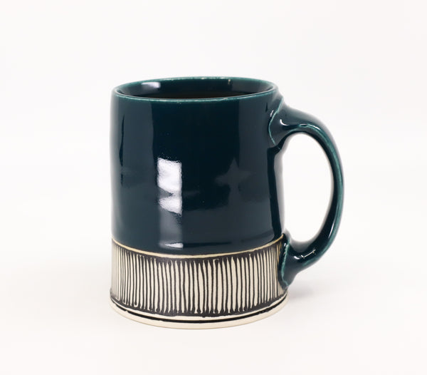 Flat bottom mug in Peacock