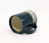 Flat bottom mug in Peacock
