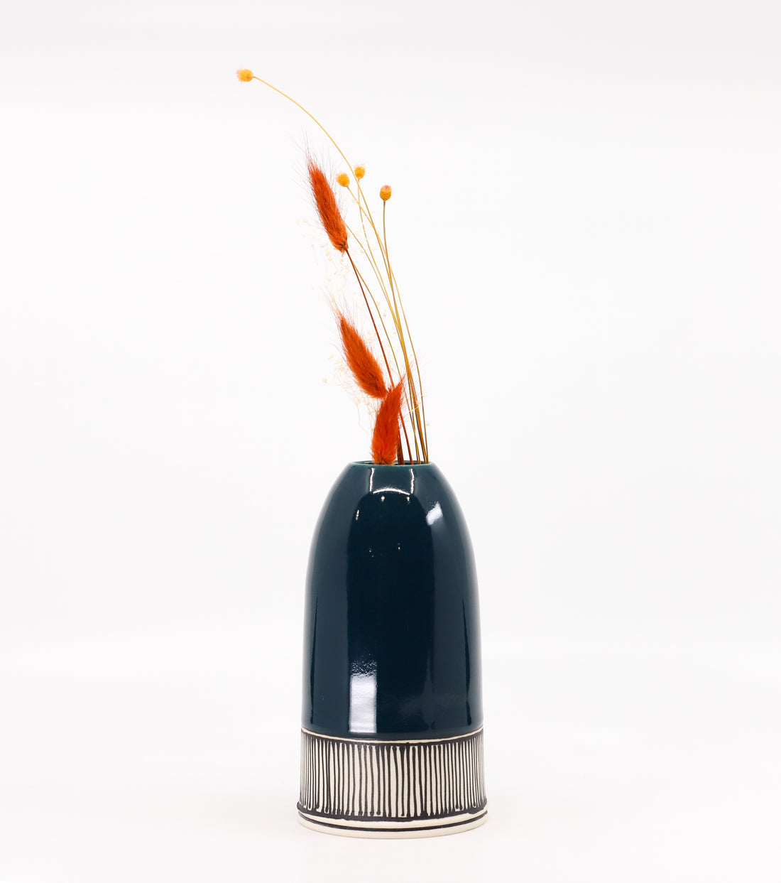 Bud vase in Peacock