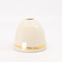 Bud vase in snow white and gold