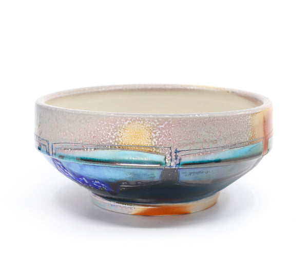 Large soda-fired serving bowl 2