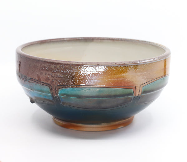 Large soda-fired serving bowl 4