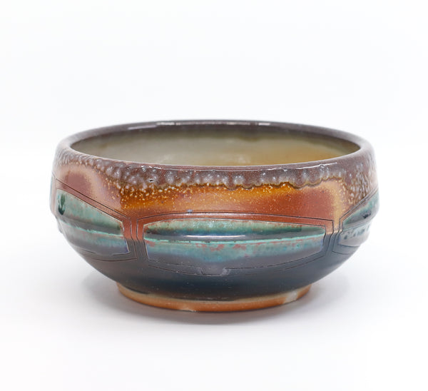 Medium soda-fired serving bowl 5