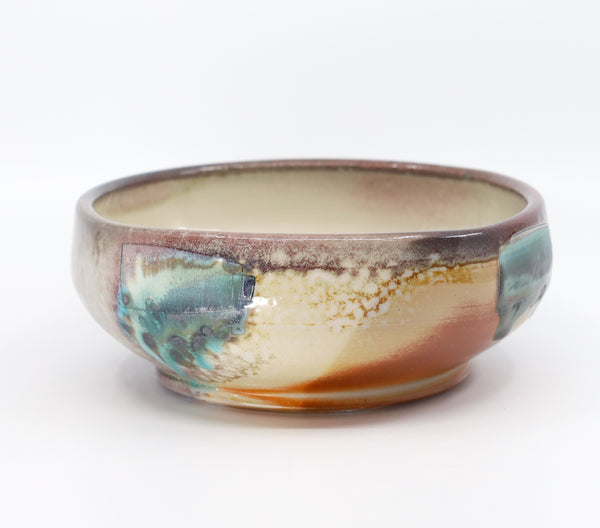 Small, squared soda-fired serving bowl 5