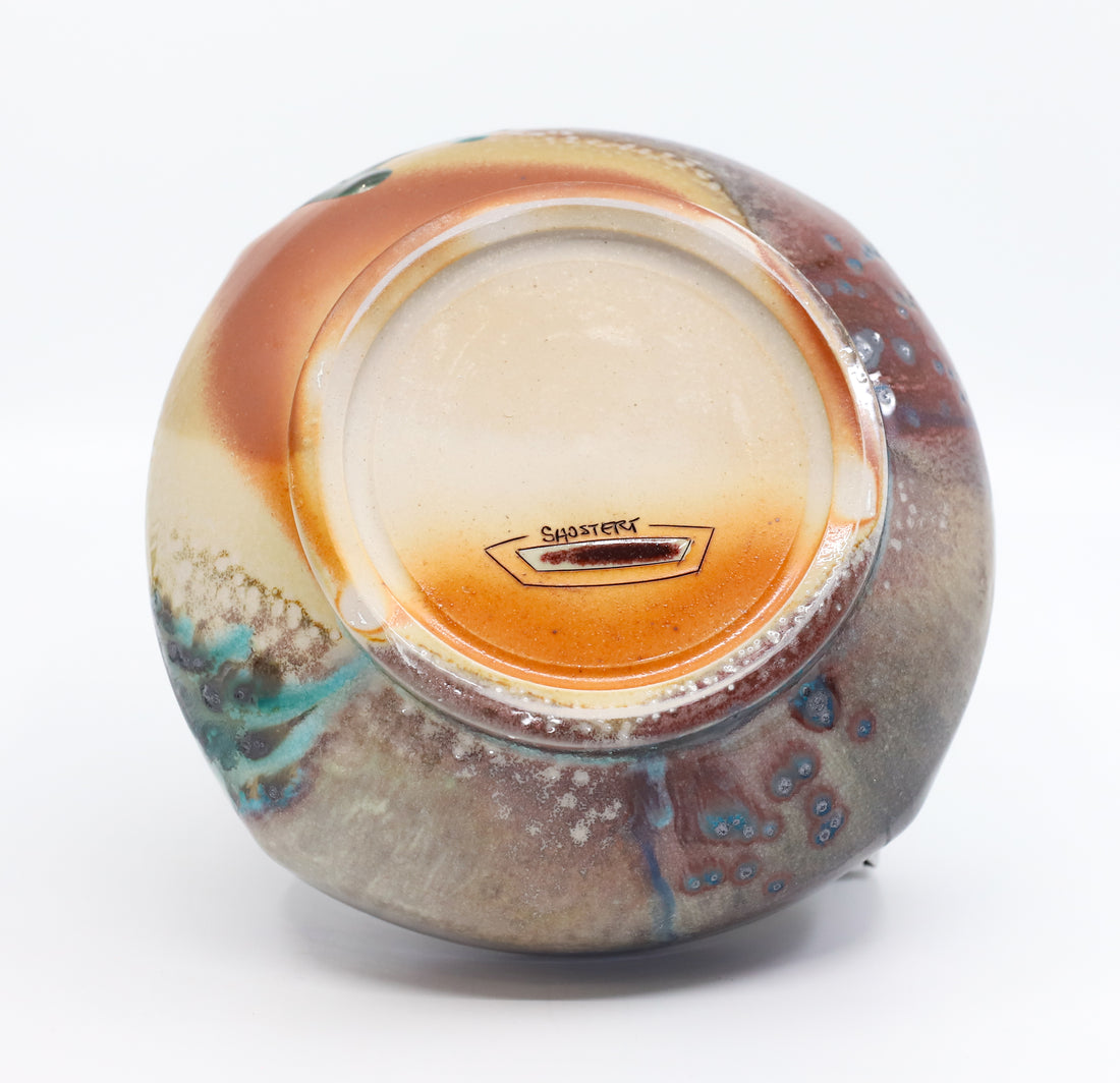 Small, squared soda-fired serving bowl 5