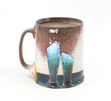 Flat bottom mug, soda fired