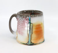 Flat bottom mug, soda fired