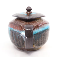 Squared teapot, soda fired