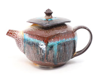 Squared teapot, soda fired