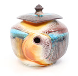 Squared teapot, soda fired