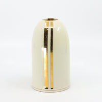 Bud vase in snow white and gold