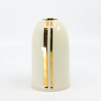 Bud vase in snow white and gold