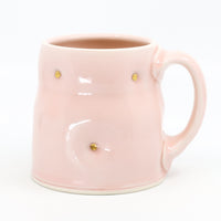Flat bottom mug in Charleston and gold