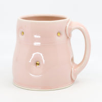 Flat bottom mug in Charleston and gold