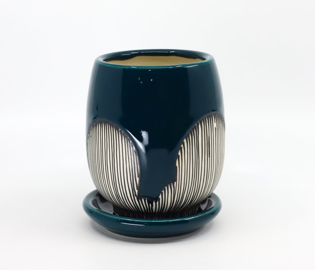 Planter in peacock