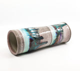 Soda-fired, porcelain cylinder vase