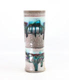 Soda-fired, porcelain cylinder vase