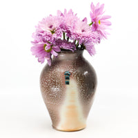 Soda fired porcelain vase