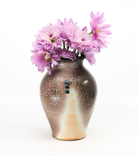 Soda fired porcelain vase