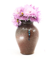 Soda fired porcelain vase