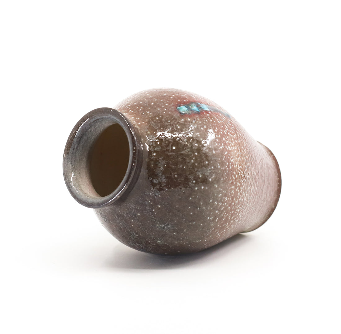 Soda fired porcelain vase