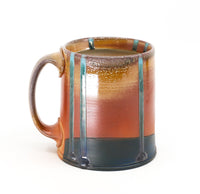 Flat bottom, soda fired mug