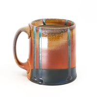 Flat bottom, soda fired mug