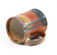 Flat bottom, soda fired mug