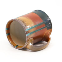 Flat bottom, soda fired mug