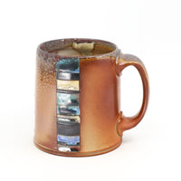 Flat bottom, soda fired mug