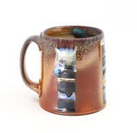 Flat bottom, soda fired mug