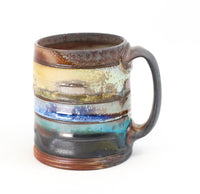 Flat bottom, soda fired mug